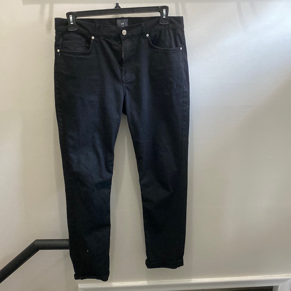 H&M Men’s Black Pants, Basically New 33 waist 32 Length